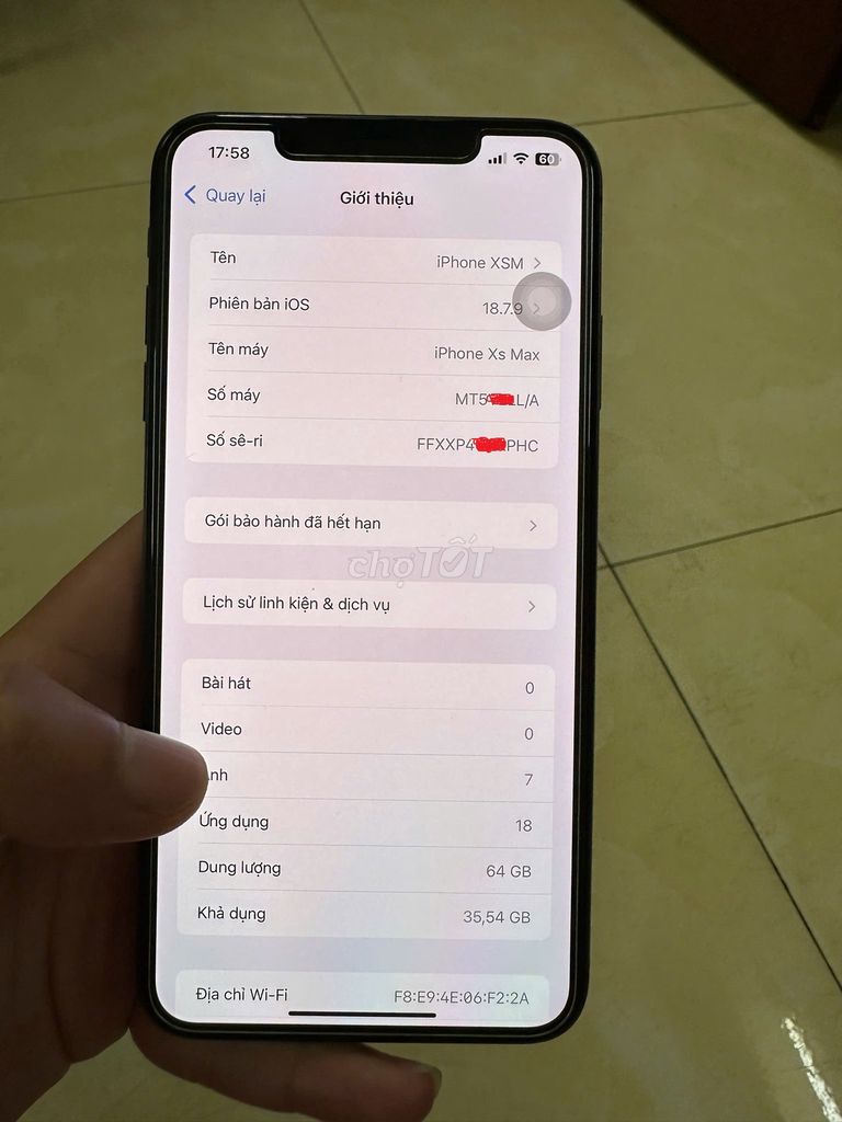iPhone XSX 64GB đen đã thay pin + lưng + kính cam. Mua bán Điện thoại tại Quận Nam Từ Liêm Hà Nội được đăng bởi Nguyễn Sơn Nam hình 1