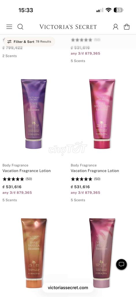 Sữa dưỡng thể Victorias Secret Nữ. Mua bán Phụ kiện thời trang khác tại Quận Cẩm Lệ Đà Nẵng được đăng bởi Star hình 1