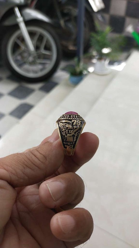 Nhẫn Ruby Vàng hồng Quân đội không quân 1972. Mua bán Phụ kiện thời trang khác tại Huyện Nhà Bè Tp Hồ Chí Minh được đăng bởi Ck bao ship no cod hình 1