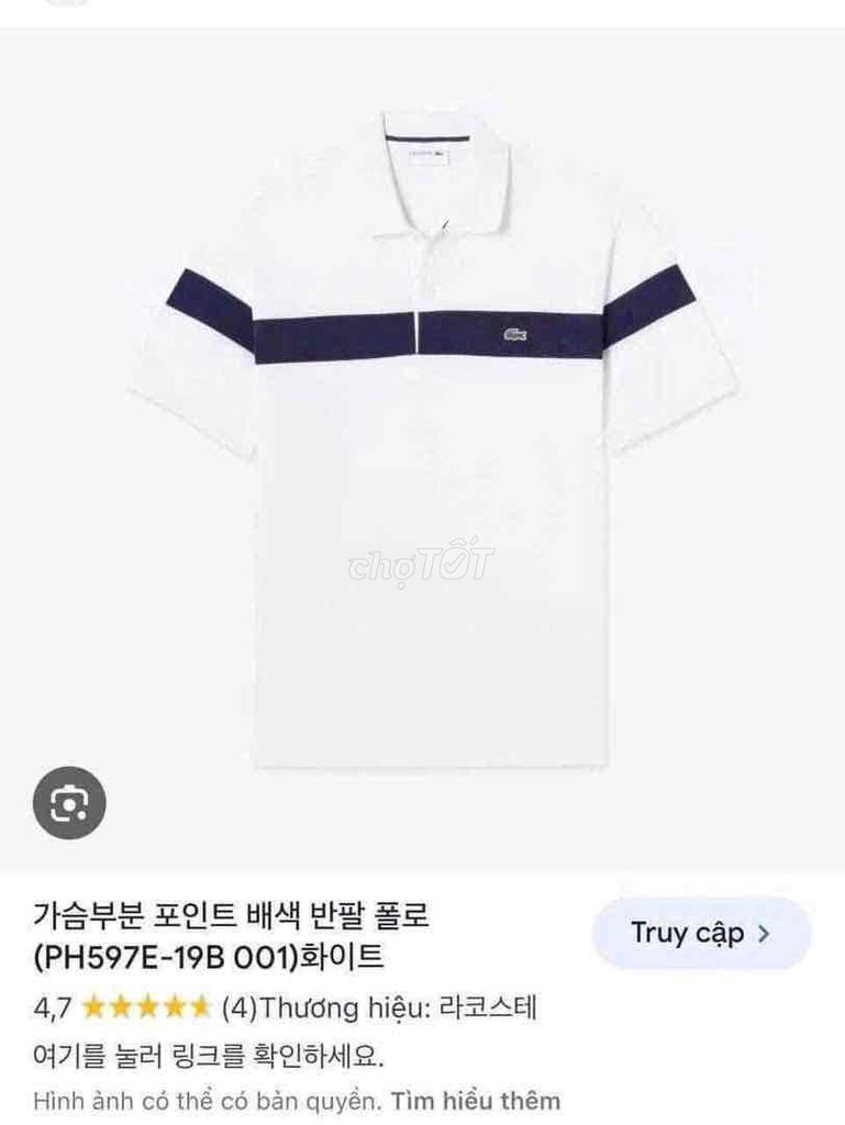 Áo polo Lacoste chính hãng. Mua bán Quần áo tại Quận Hoàng Mai Hà Nội được đăng bởi Gia kiệt hình 1