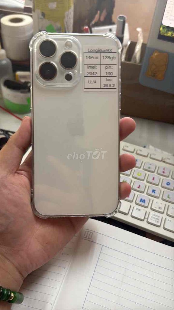 Apple iPhone 14 Pro Max 128GB Trắng Like New. Mua bán Điện thoại tại Quận Cầu Giấy Hà Nội được đăng bởi Long blue 9x hình 1
