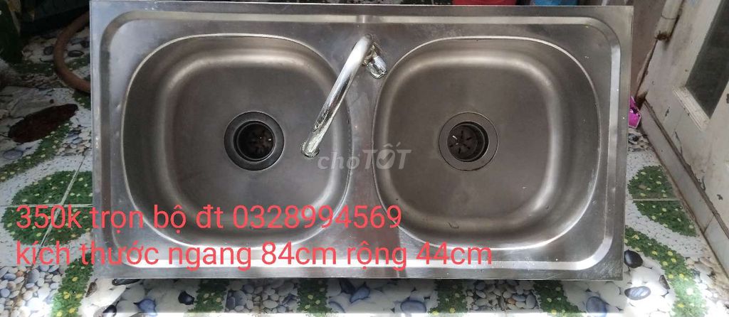 Chậu rửa chén Inox Bạc 84cm x 44cm. Mua bán Dụng cụ nhà bếp tại Quận Bình Thuỷ Cần Thơ được đăng bởi An An hình 1