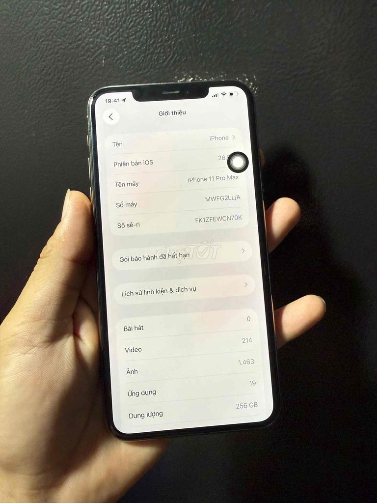 Apple iPhone 11 Pro Max 256GB Vàng Đã qua sử dụng. Mua bán Điện thoại tại Quận Bình Thuỷ Cần Thơ được đăng bởi nguyễn hình 1