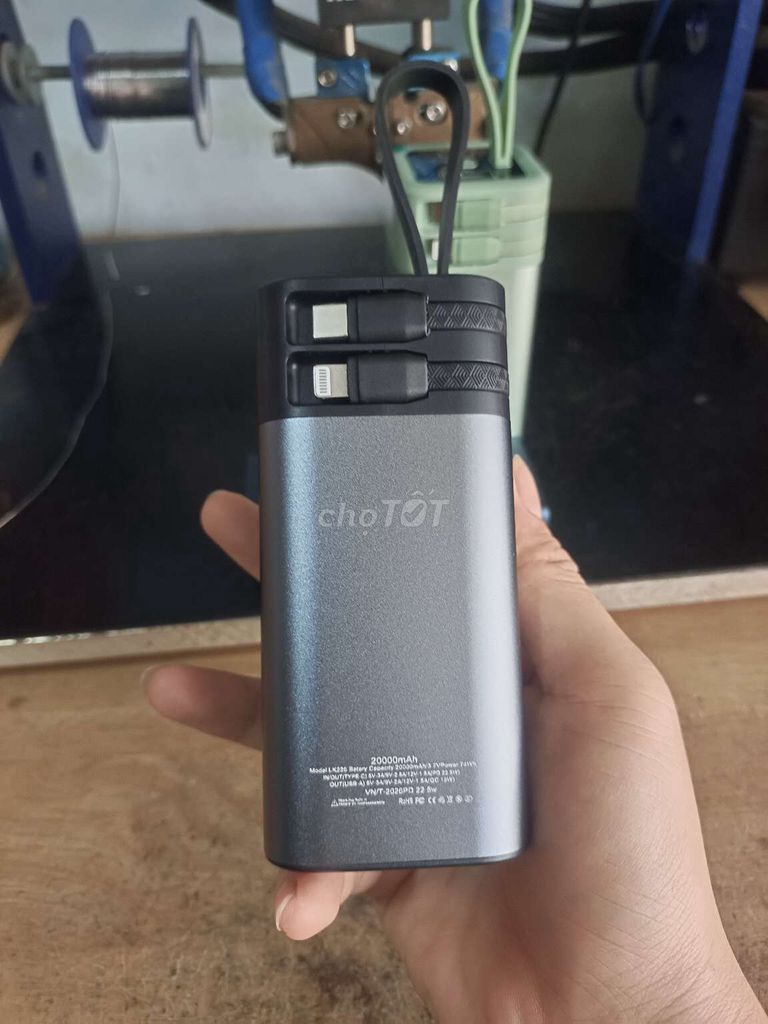 Pin sạc dự phòng 20000mAh 22.5W Xám. Mua bán Phụ kiện (Màn hình, Chuột...) tại Thành phố Vĩnh Long Vĩnh Long được đăng bởi máy hàn cũ Vĩnh Long  hình 1