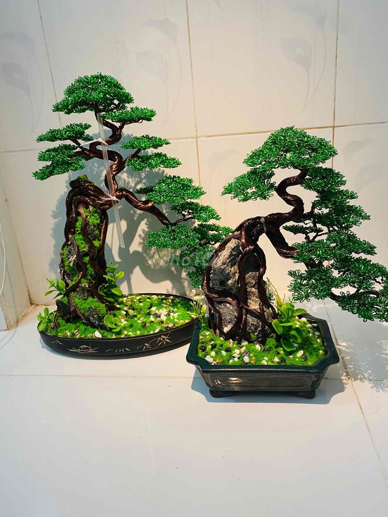 Bonsai dây nhôm mạ màu xanh lá. Mua bán Cây cảnh, đồ trang trí tại Quận Tân Bình Tp Hồ Chí Minh được đăng bởi Trung Hải hình 1