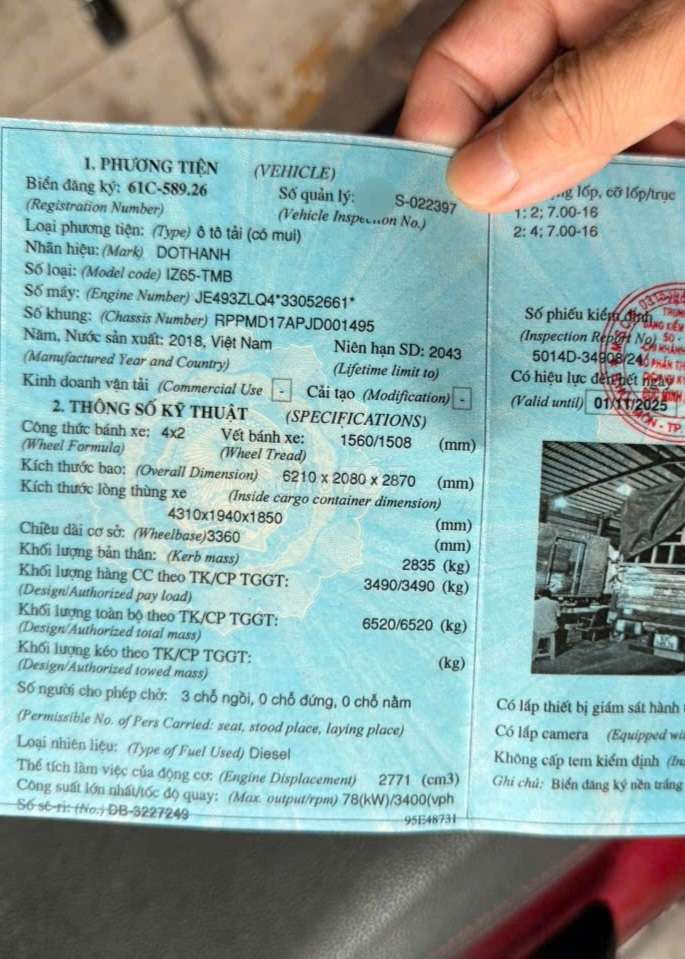 Bán gấp Đô Thành 3.4 tấn đời 2018 thùng bạt 4m3. Mua bán Xe tải, xe ben tại Thành phố Thuận An Bình Dương được đăng bởi Xe tải Bình Dương hình 8