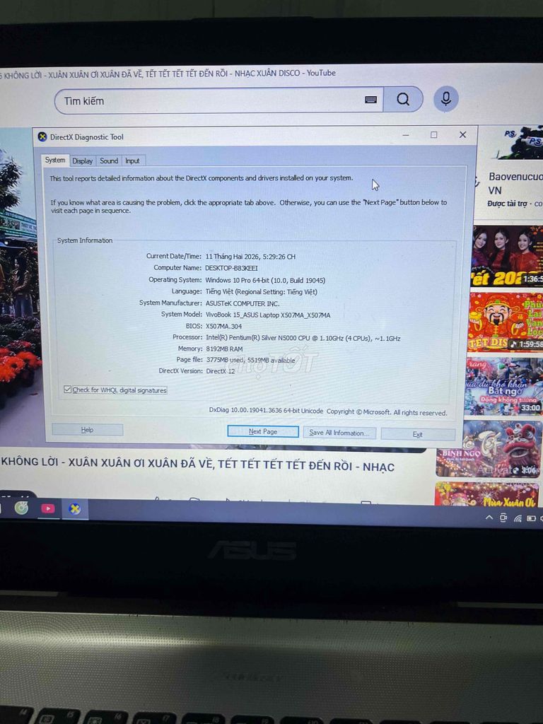 Mình Bán ASUS X507MA N5000 ram 8ghi. Mua bán Laptop tại Thị xã Bến Cát Bình Dương được đăng bởi Anh NH hình 1