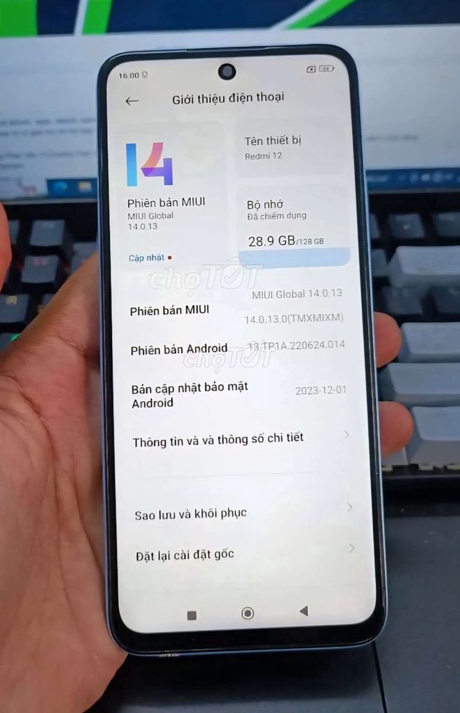 Xiaomi Redmi 12 128GB Bạc. Mua bán Điện thoại tại Quận 7 Tp Hồ Chí Minh được đăng bởi nhat hình 1