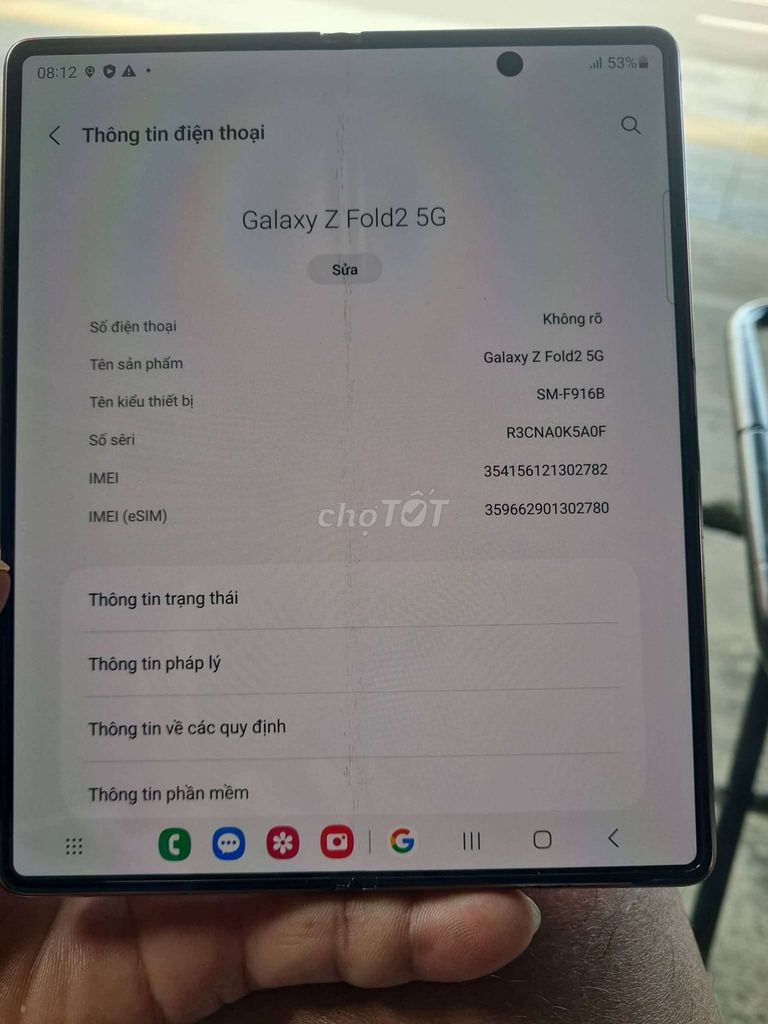 Samsung Galaxy Z Fold2 5G 256GB Đồng. Mua bán Điện thoại tại Thành phố Vũng Tàu Bà Rịa - Vũng Tàu được đăng bởi sơn vũng tàu hình 1