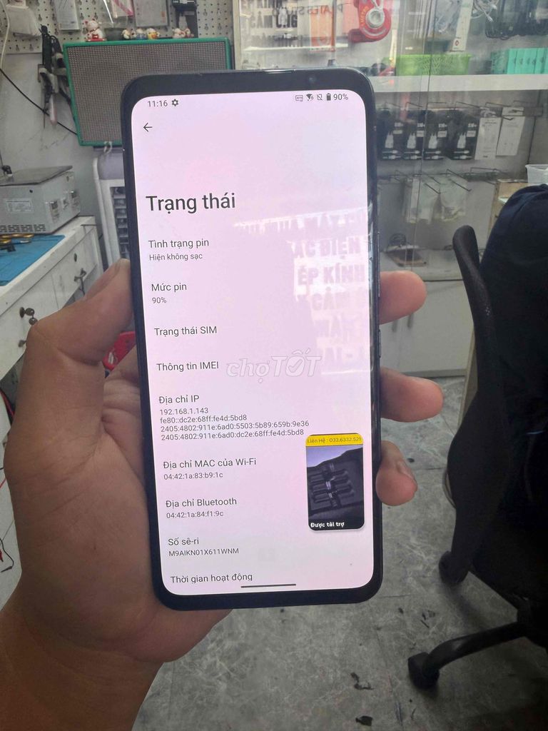 Asus ROG Phone 5s 16GB 256GB Đen. Mua bán Điện thoại tại Thành phố Thủ Đức Tp Hồ Chí Minh được đăng bởi Nhi nhi shop hình 1