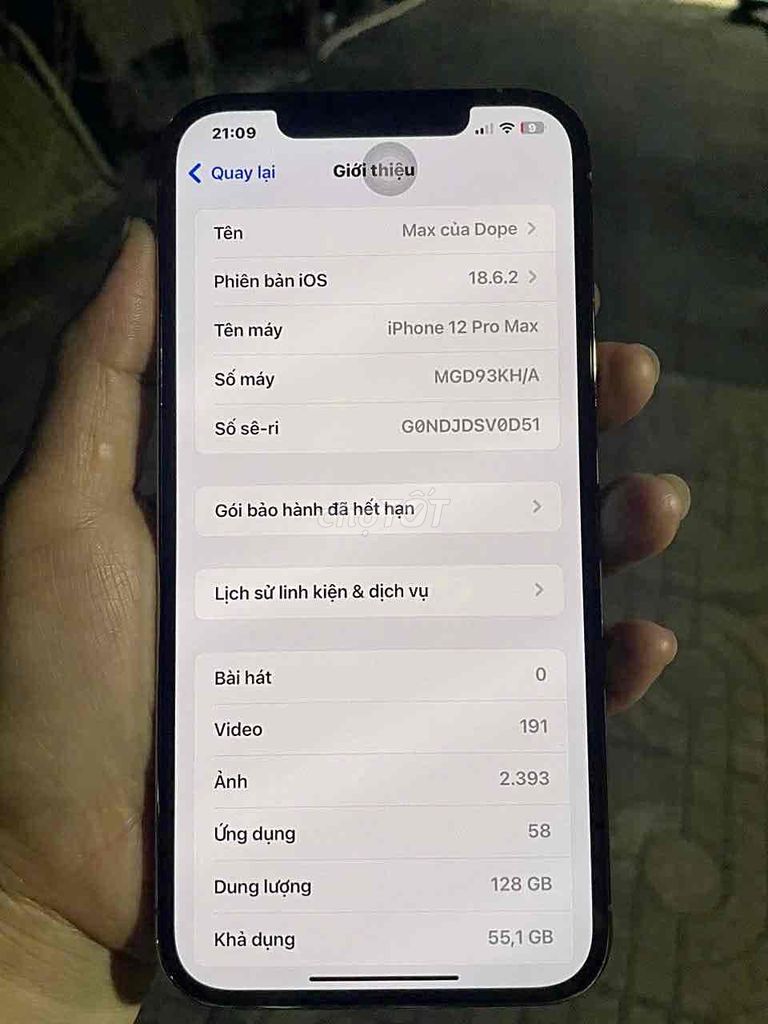 Apple iPhone 12 Pro Max 128GB gold 98%. Mua bán Điện thoại tại Huyện Trảng Bom Đồng Nai được đăng bởi Vương lê hình 1
