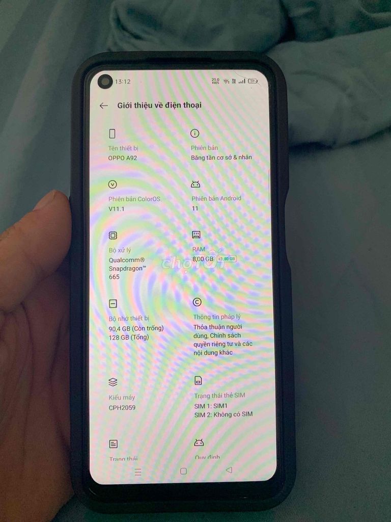 Oppo A92 128GB xanh dương. Mua bán Điện thoại tại Quận Cẩm Lệ Đà Nẵng được đăng bởi Huỳnh Tấn Luận hình 1