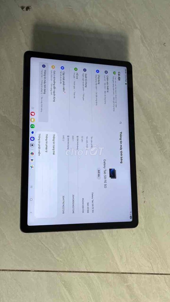Samsung Tab S9 FE 5G 10.9 inch 6GB/128GB Việt nam. Mua bán Máy tính bảng tại Quận 8 Tp Hồ Chí Minh được đăng bởi Thanh Tâm Mobile hình 1