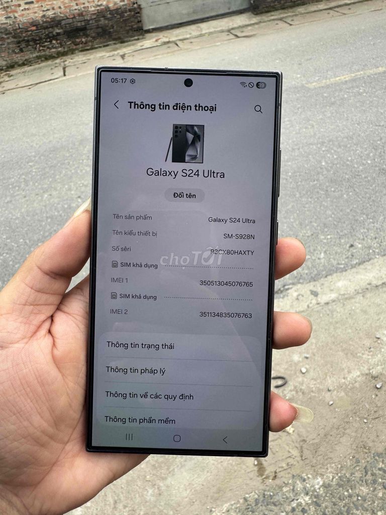 Samsung Galaxy S24 Ultra Xám. Mua bán Điện thoại tại Huyện Quốc Oai Hà Nội được đăng bởi Bách hình 1