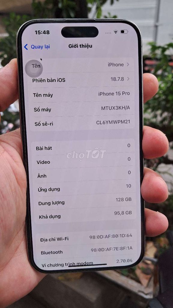  iPhone 15 Pro. Mua bán Điện thoại tại Quận Hai Bà Trưng Hà Nội được đăng bởi bùi hữu liêm  hình 1