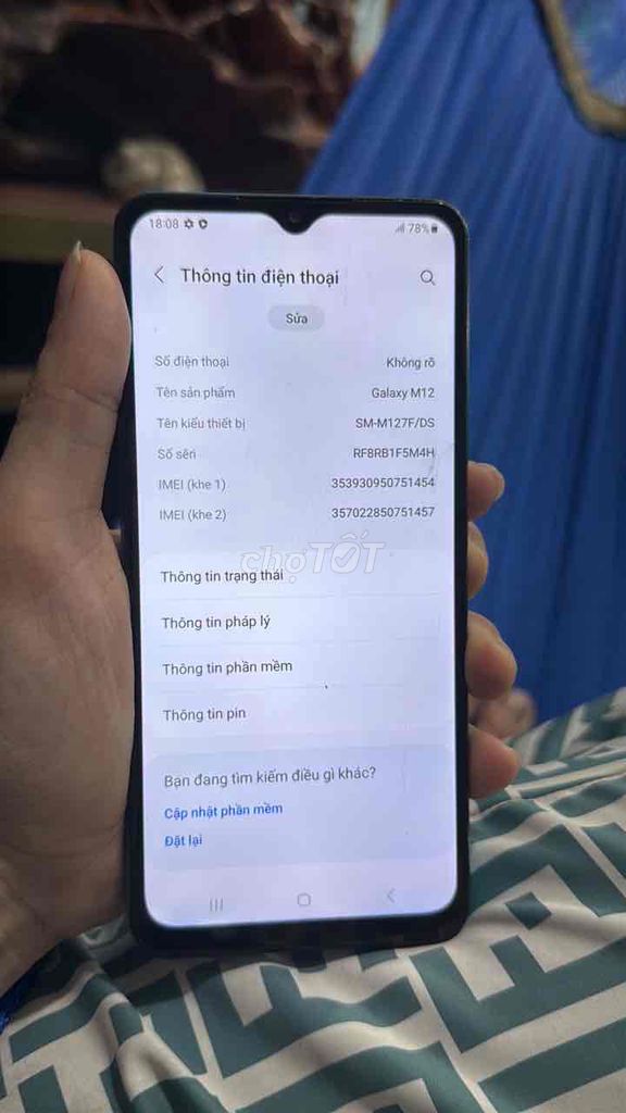 Samsung Galaxy M12 32GB Xanh ngọc. Mua bán Điện thoại tại Quận 12 Tp Hồ Chí Minh được đăng bởi Dinh Mai Nuong hình 1