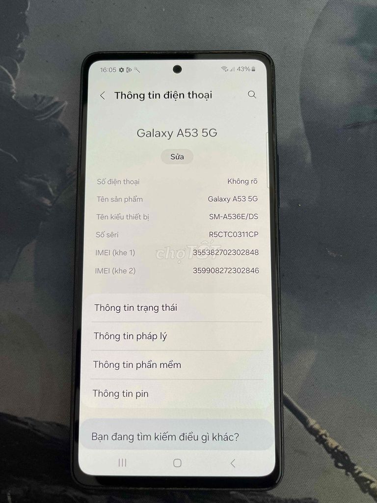 Samsung Galaxy A53 5G 256GB Đen. Mua bán Điện thoại tại Huyện Vĩnh Bảo Hải Phòng được đăng bởi Nguyen Tuong hình 1