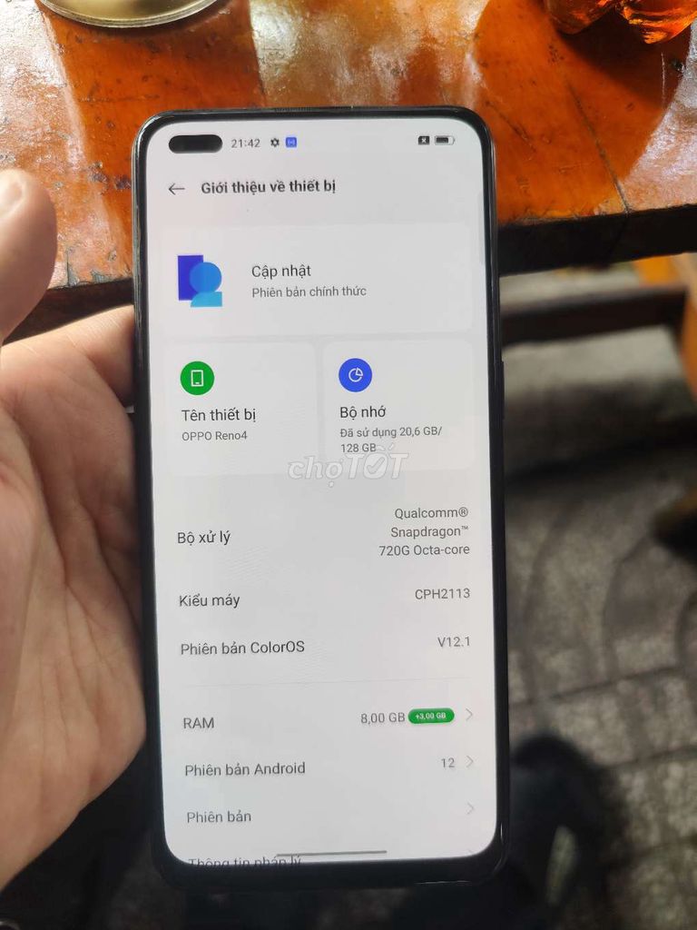 OPPO Reno4 128GB Đen. Mua bán Điện thoại tại Quận 3 Tp Hồ Chí Minh được đăng bởi Nguyễn Thành Thịnh hình 1