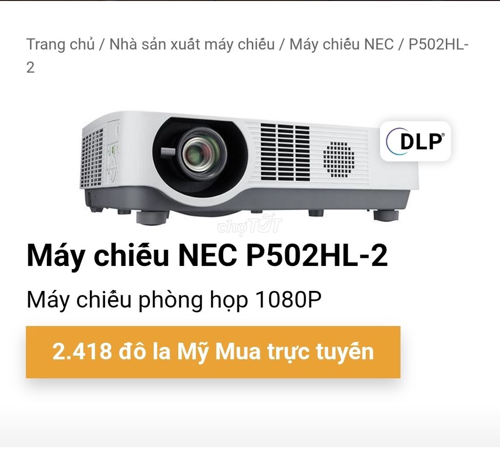 Máy chiếu NEC P502HL-2. Mua bán Đồ dùng văn phòng tại Huyện Đông Anh Hà Nội được đăng bởi Đặng Bá Tuy hình 1