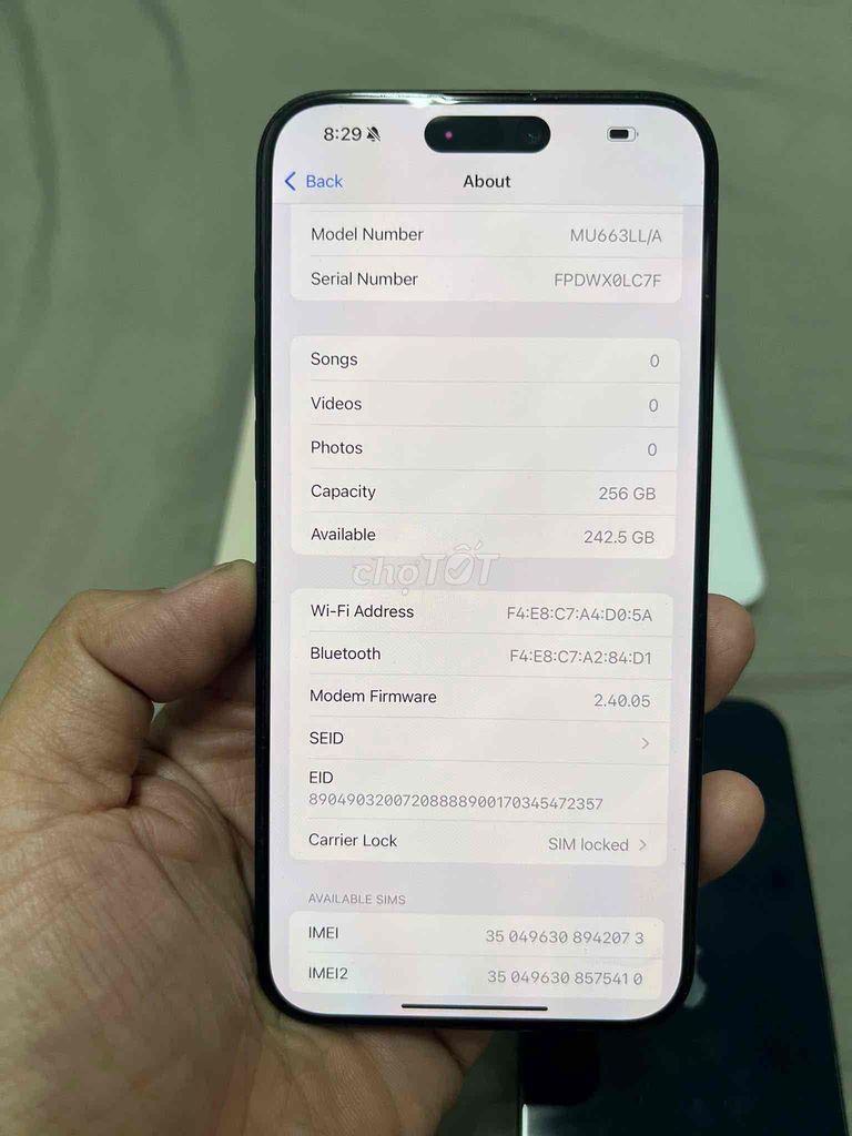 Cần bán iphone 15 pro lock.Chưa CNC. Đủ điều kiện. Mua bán Điện thoại tại Thành phố Buôn Ma Thuột Đắk Lắk được đăng bởi Phúc hình 6