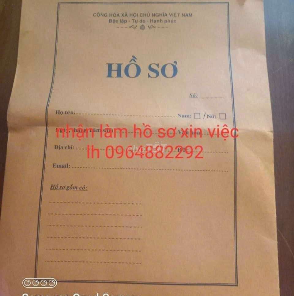 Làm hồ sơ xin việc Mỹ Yên. Dịch vụ tại Huyện Bến Lức Long An được đăng bởi Hồng Thắm hình 1