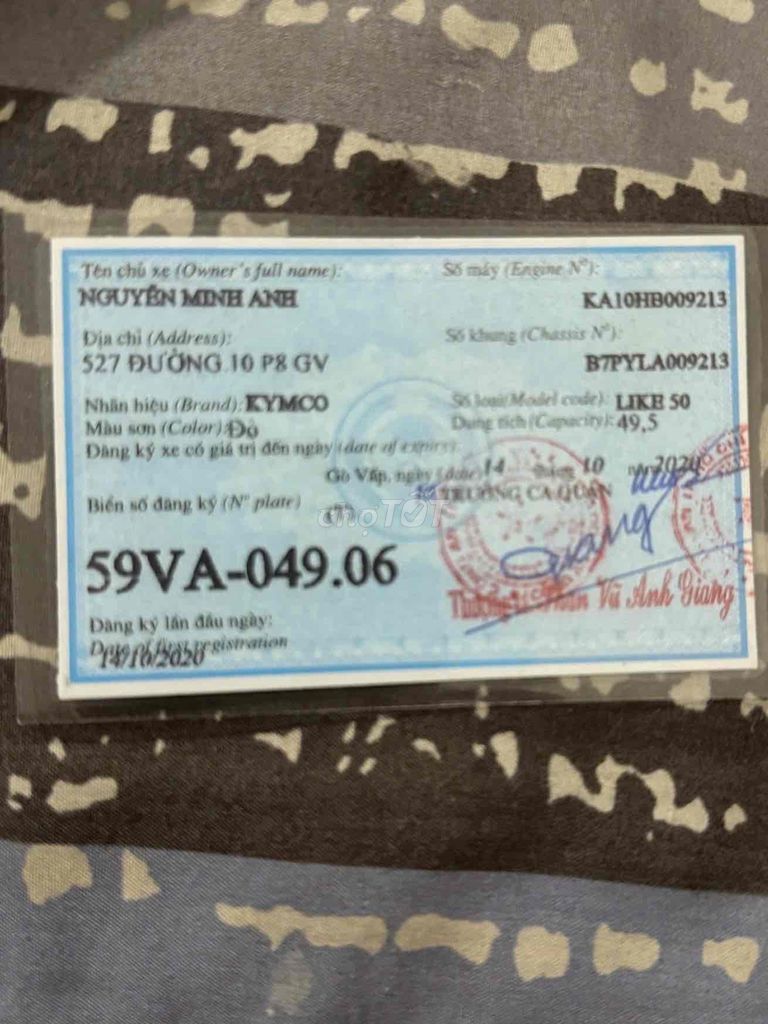 Chính chủ bán xe  Kymco Like 50cc. Mua bán Xe máy tại Quận Gò Vấp Tp Hồ Chí Minh được đăng bởi Hằng hình 5