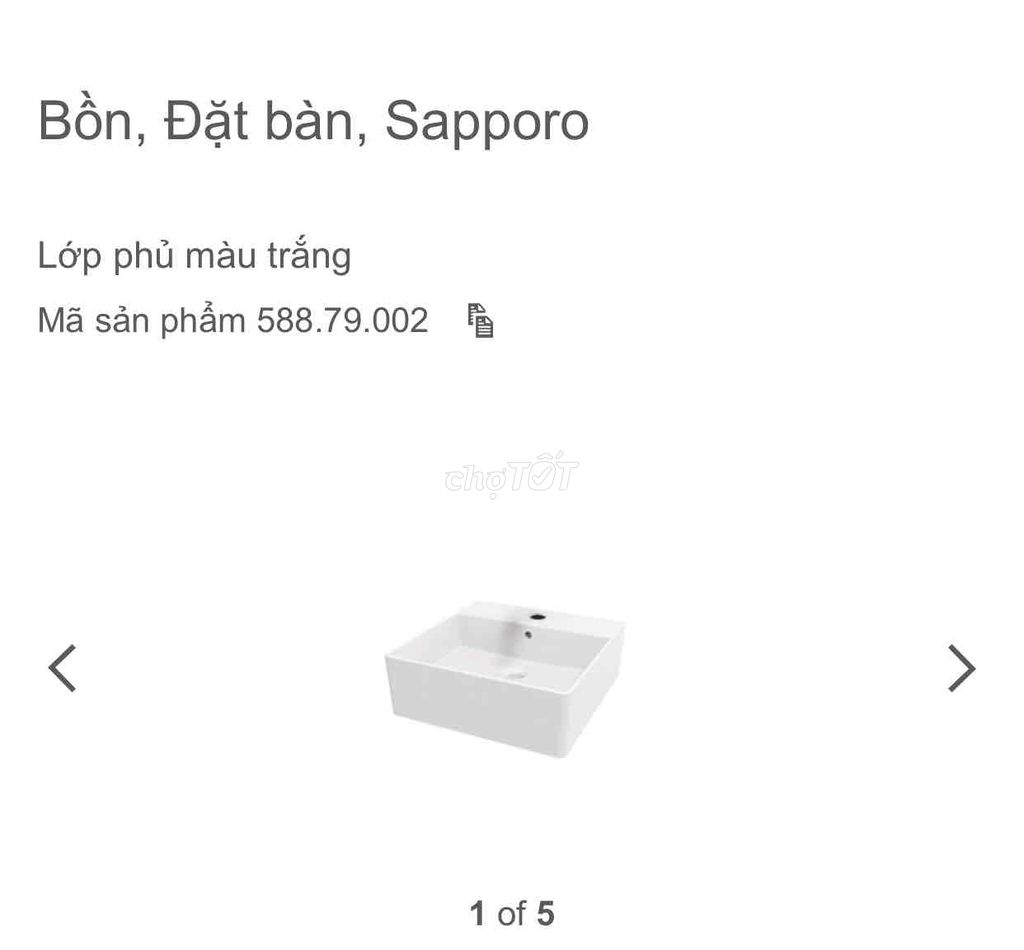 Bồn, Đặt bàn, Sapporo TẶNG vòi lavabo như hình