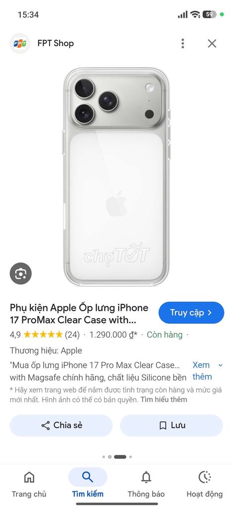 Ốp lưng Apple iPhone 17 Pro Max Silicone. Mua bán Phụ kiện (Màn hình, Chuột...) tại Huyện Chương Mỹ Hà Nội được đăng bởi nguyên cam tu hình 1