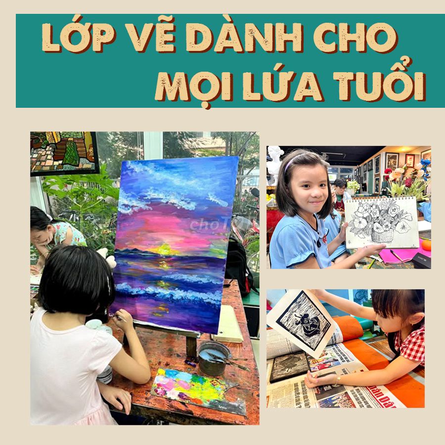 Lớp vẽ dành cho mọi lứa tuổi mới đến chuyên nghiệp