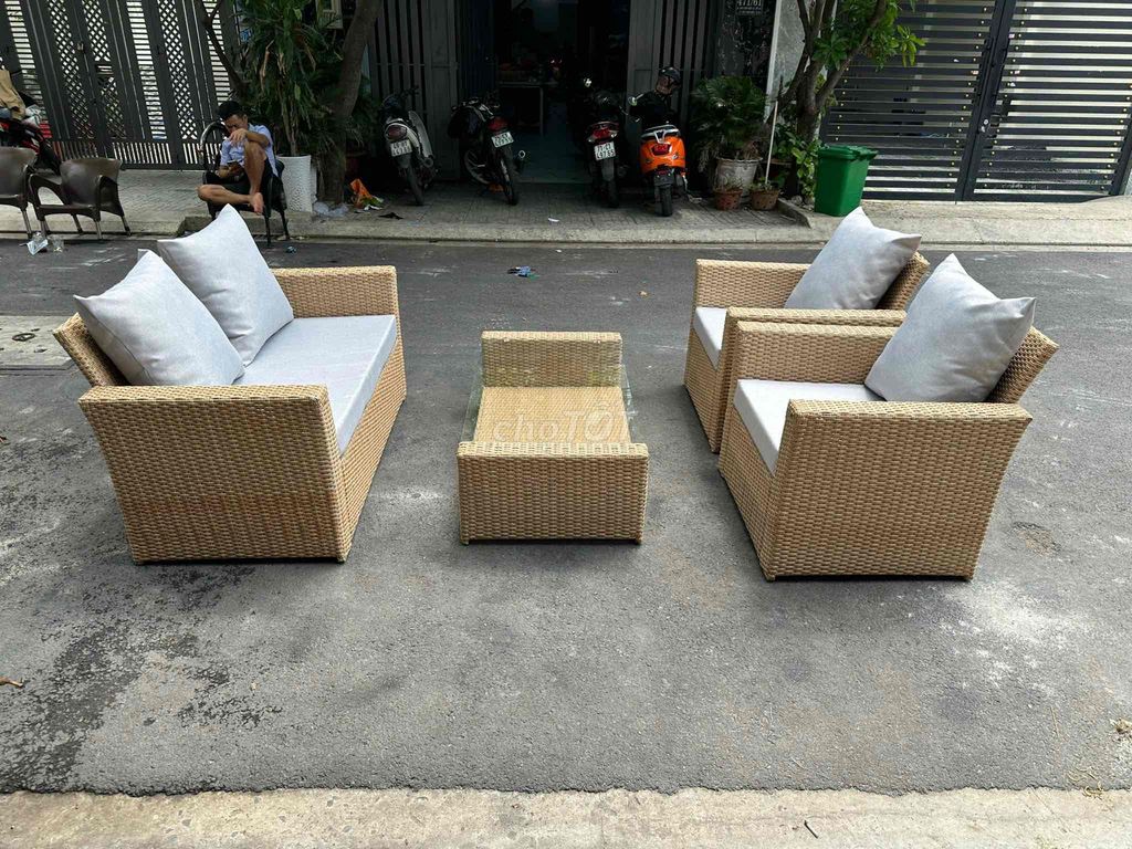 thanh lý 50 bộ sofa nhựa giả mây cafe giá rẻ