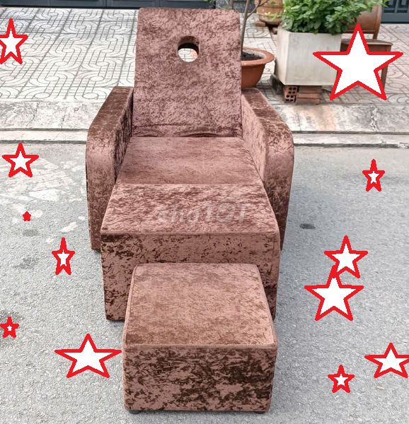 Giường spa massage foot vải nhung Nâu, giường cũ. Mua bán Giường, chăn ga gối nệm tại Quận Gò Vấp Tp Hồ Chí Minh được đăng bởi Kho Nội thất Cũ Mới Phú Nhàn hình 1