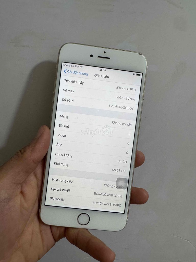 Apple iPhone 6 Plus 64GB Vàng Đã sử dụng còn full. Mua bán Điện thoại tại Thành phố Vĩnh Long Vĩnh Long được đăng bởi Phúc Long hình 1