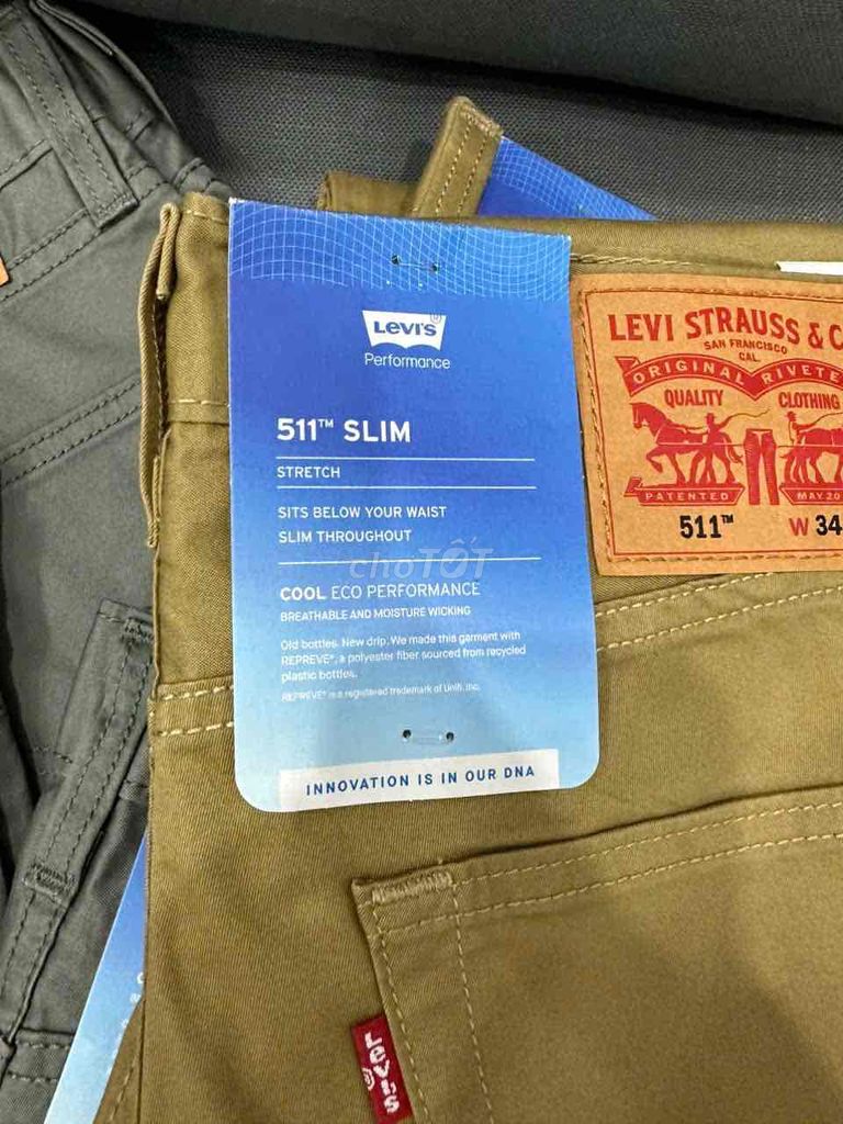 QUẦN KAKI LEVIS 511 SLIM COOL PERFORMANCEE