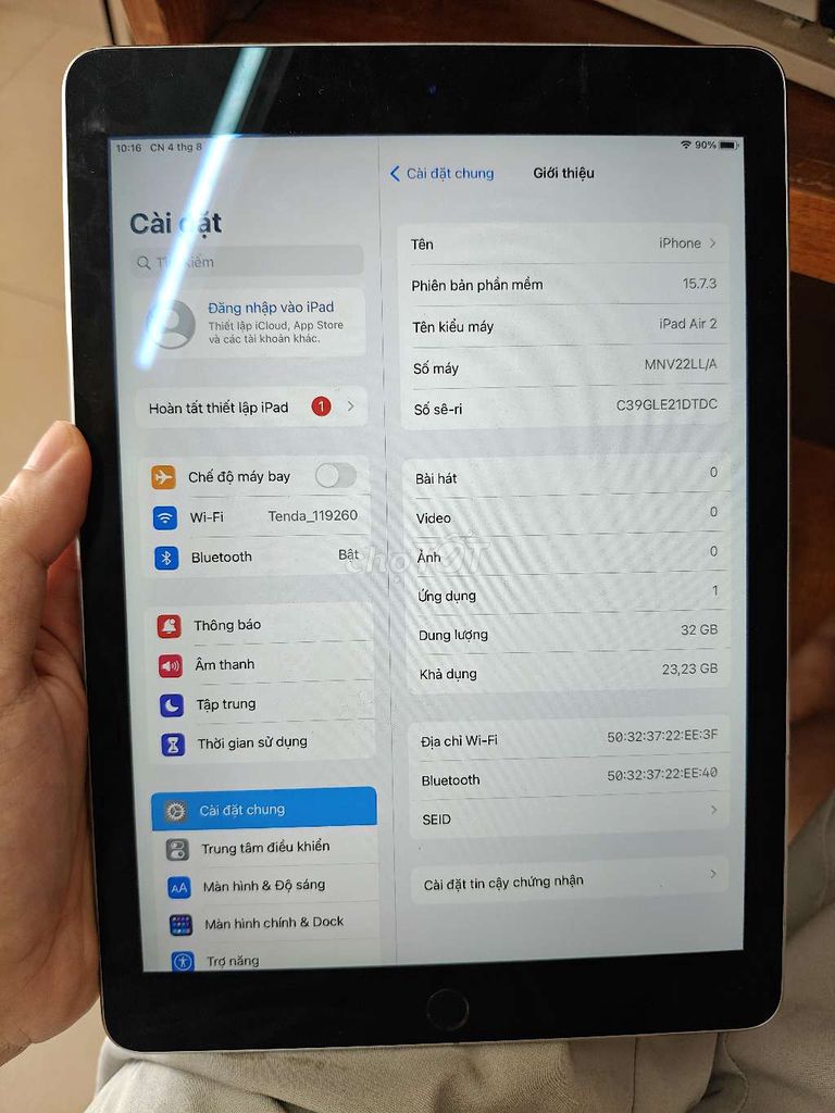 Ipad air 2 zin đẹp 32G