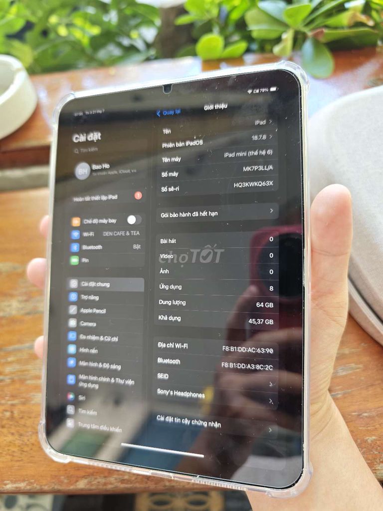 Apple iPad mini 6 Wifi 64GB Mới. Mua bán Máy tính bảng tại Thành phố Vũng Tàu Bà Rịa - Vũng Tàu được đăng bởi hiiiii hình 1