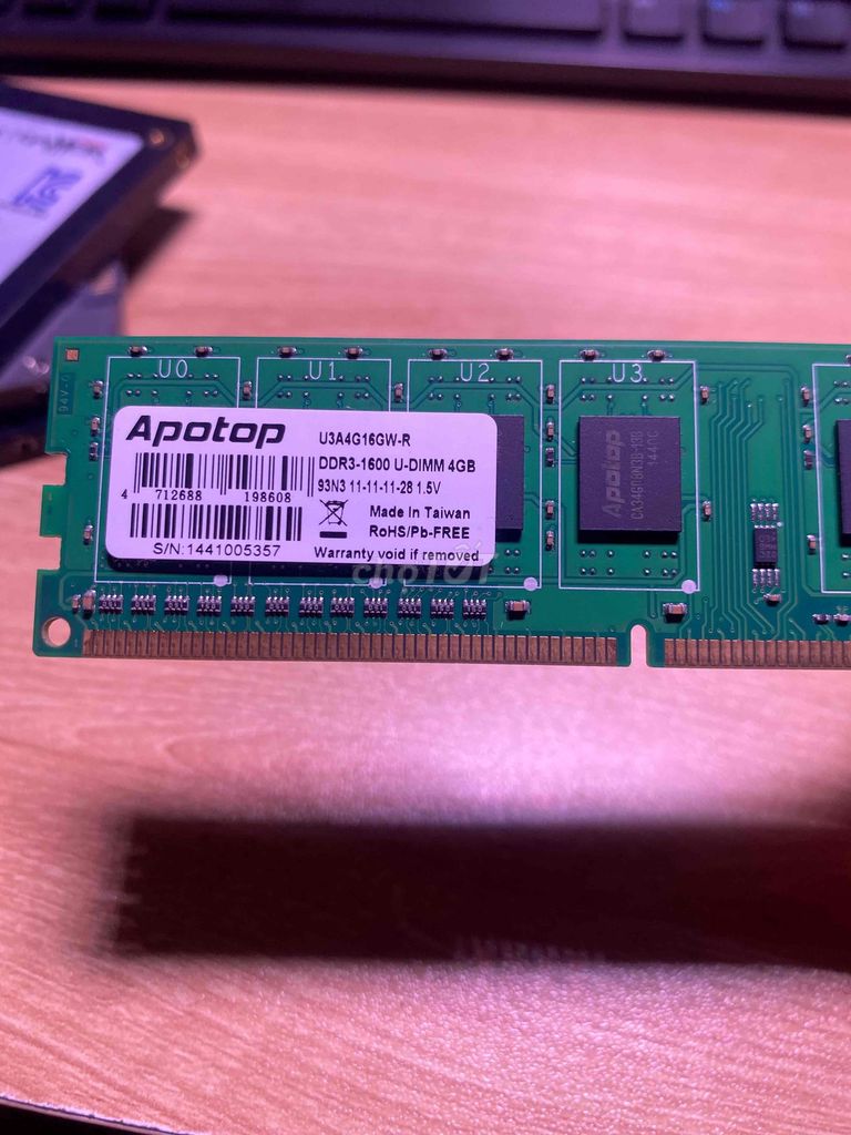 3 thanh RAM Apotop DDR3 4GB Đài Loan Mới. Mua bán Linh kiện (RAM, Card...) tại Quận Hoàng Mai Hà Nội được đăng bởi Đức Lâm hình 1