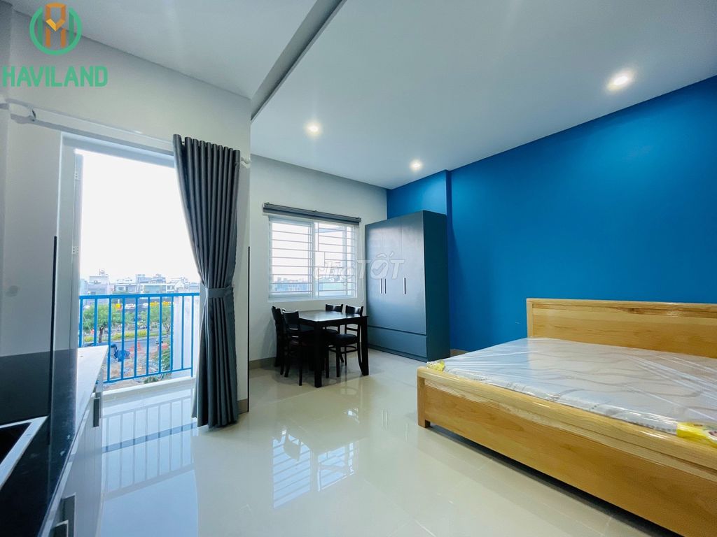 CĂN HỘ STUDIO NEW HOÀ XUÂN CÓ BAN CÔNG VIEW TRƯỚC