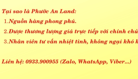 NHÀ ĐẤT PHƯỚC AN - DÙNG TÂM NÂNG TẦM NHÀ ĐẤT PHƯỚC AN - DÙNG TÂM NÂNG TẦM
