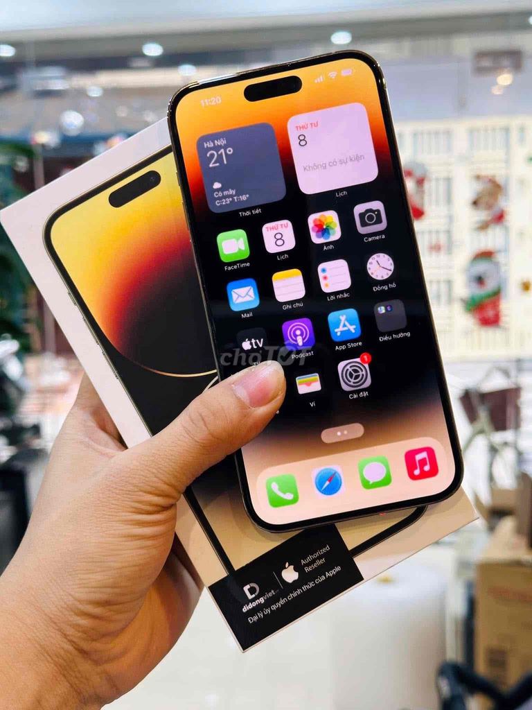 bán iPhone 14 promx 128GB màu vàng zin đẹp 99%