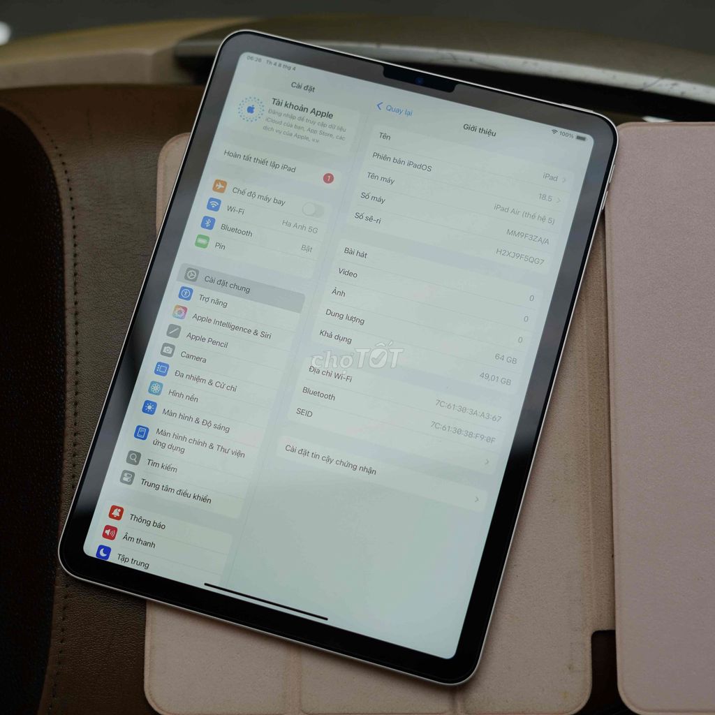 Apple iPad Air 5 M1 10.9 inch 8GB/64GB wifi VN. Mua bán Máy tính bảng tại Quận 12 Tp Hồ Chí Minh được đăng bởi Nguyễn Tài hình 1