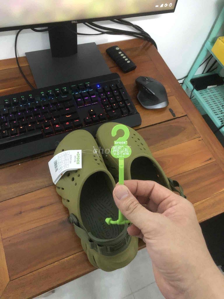 Dép Crocs echo xanh olive chính hãng new 100%