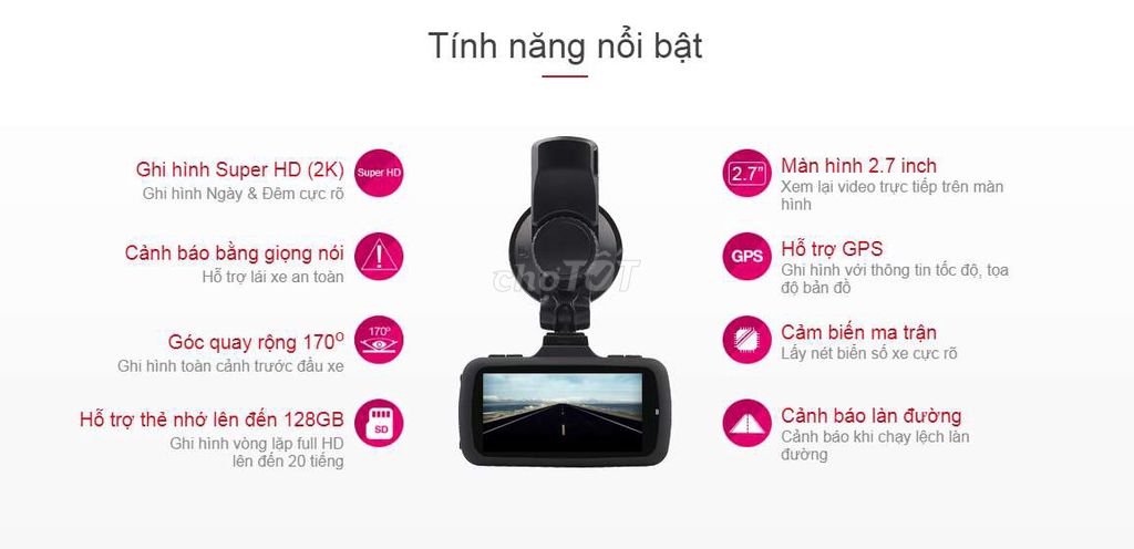 Camera hành trình vietmap k9pro có cảnh báo, gps