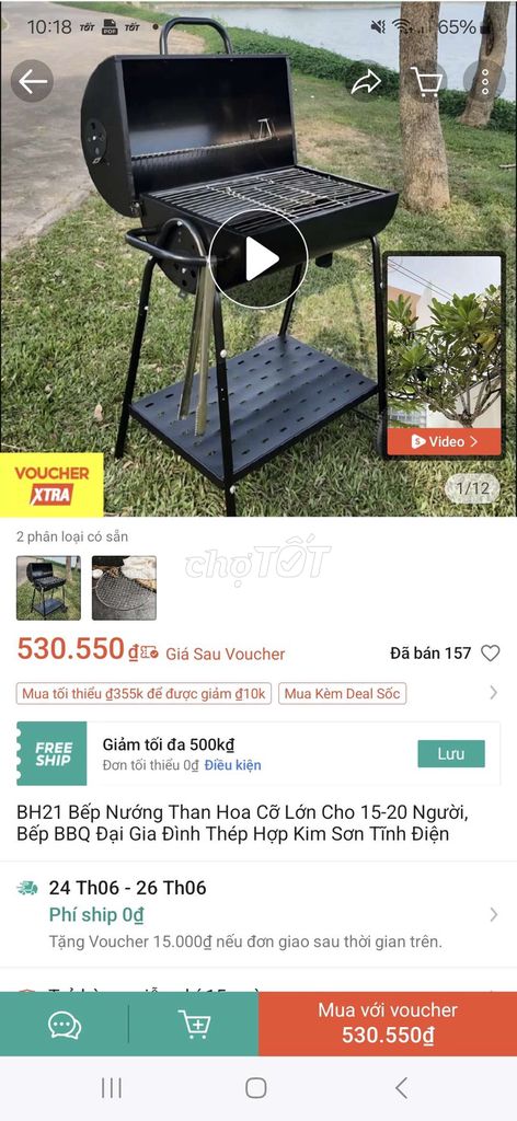 Bếp nướng than BH21 Thép hợp kim Đen. Mua bán Bếp, lò, đồ điện nhà bếp tại Quận Gò Vấp Tp Hồ Chí Minh được đăng bởi Mr Binh hình 1