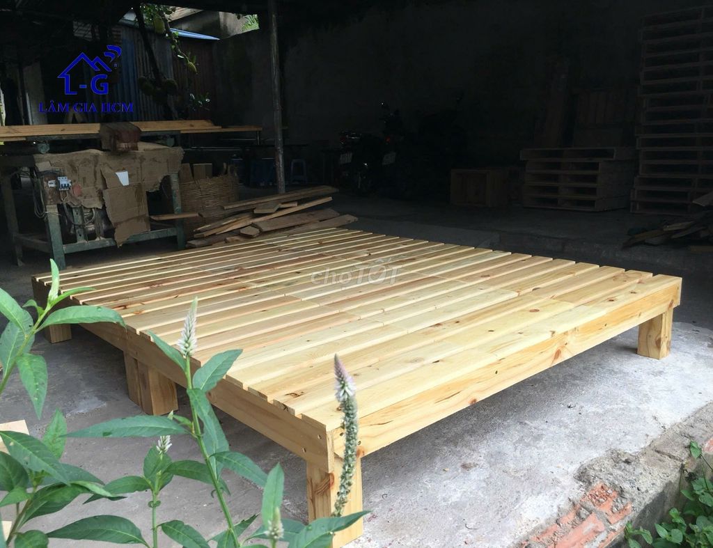 Pallet Cao Cấp_Giường Pallet_giường gỗ pallet