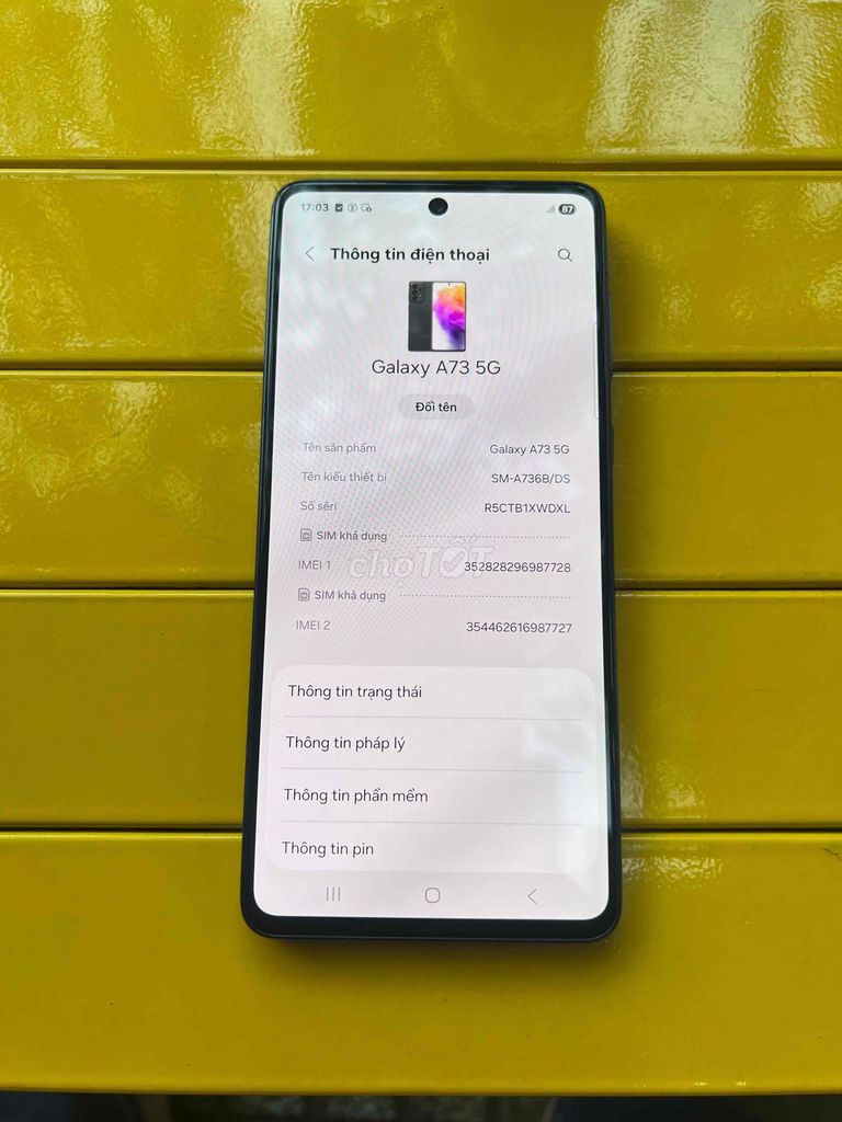 Samsung A73 5G 8GB/128GB Đen. Mua bán Điện thoại tại Quận Bình Tân Tp Hồ Chí Minh được đăng bởi quách  hình 1