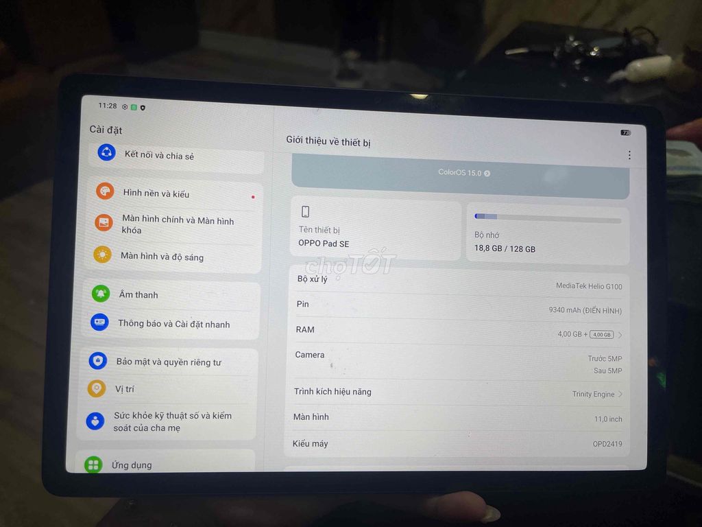 OPPO Pad SE 11.0 inch 4GB/128GB. Mua bán Máy tính bảng tại Quận Tân Phú Tp Hồ Chí Minh được đăng bởi Tuệ Như hình 1