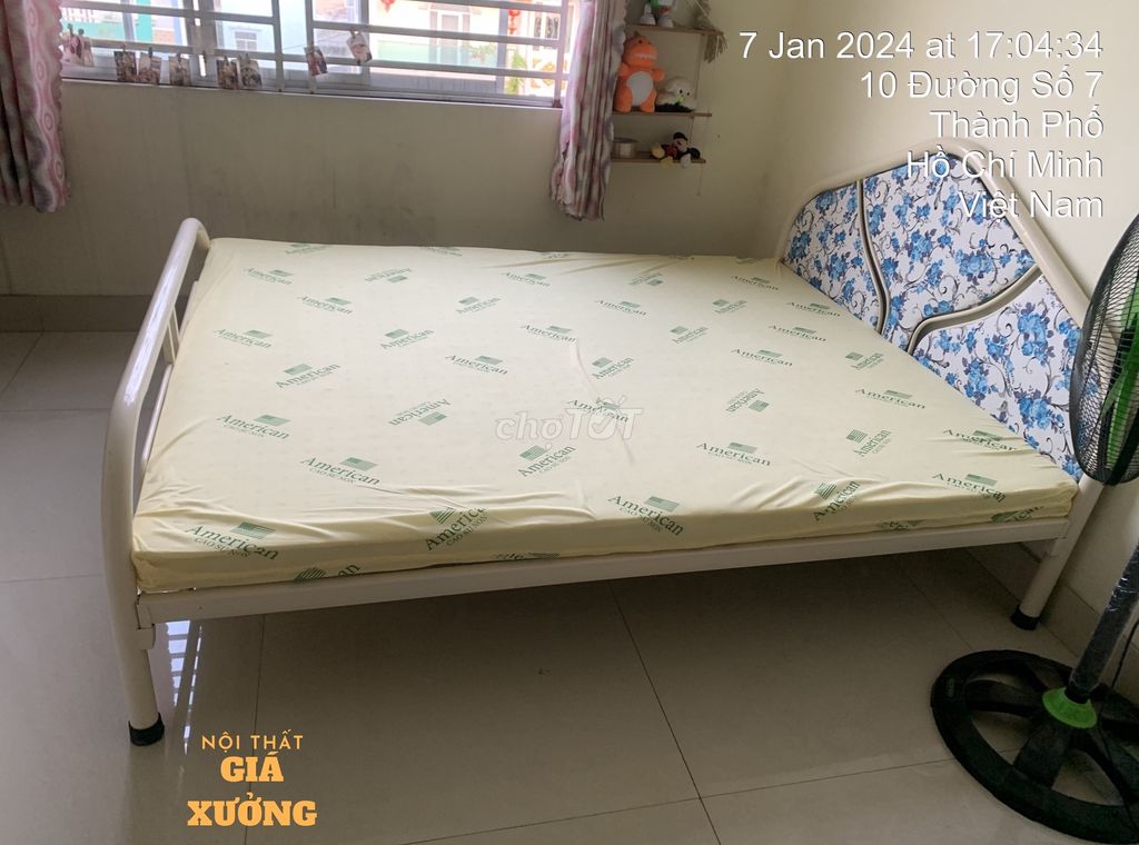 Giường sắt 1m4 màu kem - giường ngủ. Mua bán Giường, chăn ga gối nệm tại Huyện Bình Chánh Tp Hồ Chí Minh được đăng bởi Nội Thất Giá Xưởng  hình 1