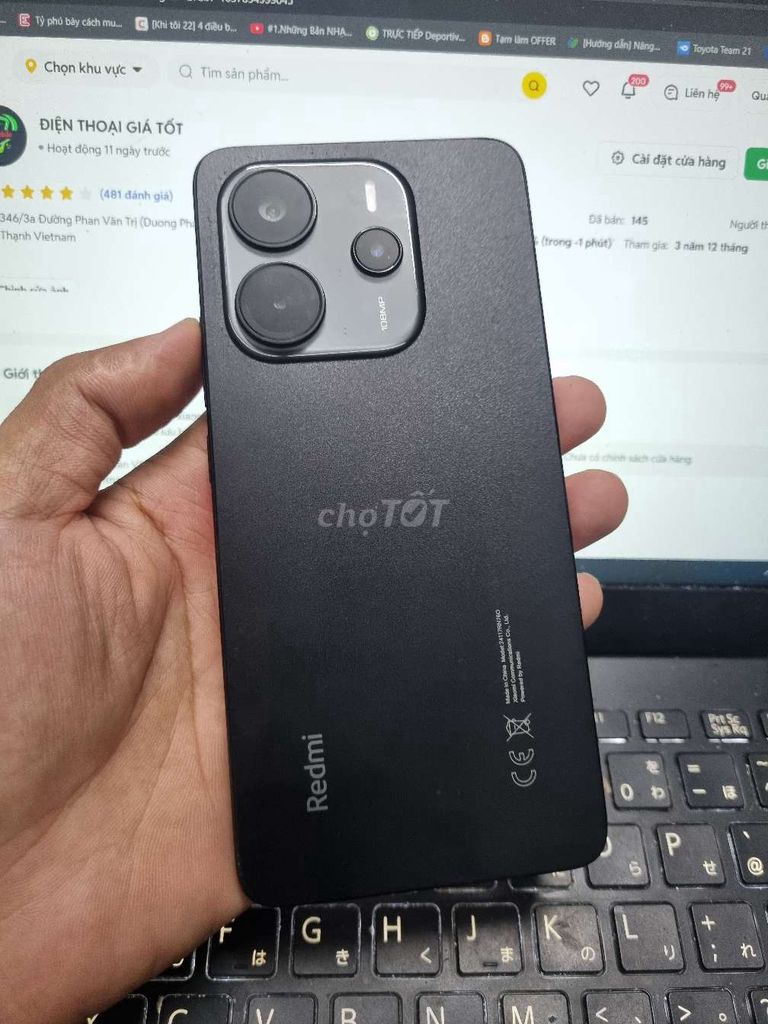 REDMI NOTE 14 8GB.256GB PIN 5500 HELIO G99 ULTRA. Mua bán Điện thoại tại Quận Bình Thạnh Tp Hồ Chí Minh được đăng bởi Dân Mobile hình 1