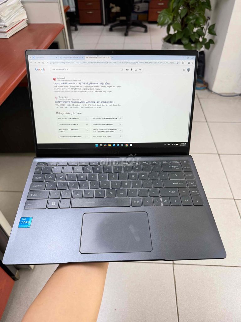 MSI Modern 14 i3 1115G4 Xám, 8gb/256gb. Mua bán Laptop tại Quận Bắc Từ Liêm Hà Nội được đăng bởi Kim hình 1