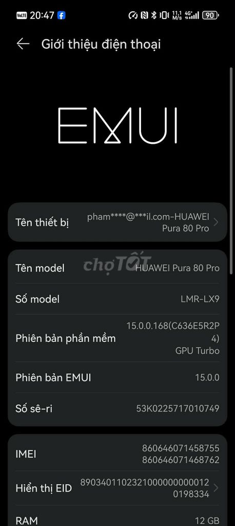 Huawei Pura 80 Pro 12GB/512GB Tím. Mua bán Điện thoại tại Quận Hà Đông Hà Nội được đăng bởi Phạm duy khoa hình 1